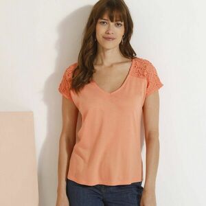 Póló V-nyakú makraméval és makraméval kép