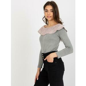 Fluoreszkáló sárga női pulóver gyapjúval kép