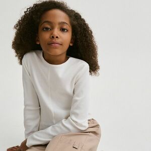 Reserved - Blúz díszes kivágással - Krém kép