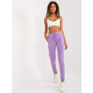 Világos lila alapdarab nadrág rugalmas derékpánttal kép