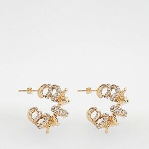 Reserved - Fülbevaló dekoratív strasszköves díszítéssel - Arany kép