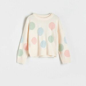 Reserved - Mintás pulóver - Krém kép