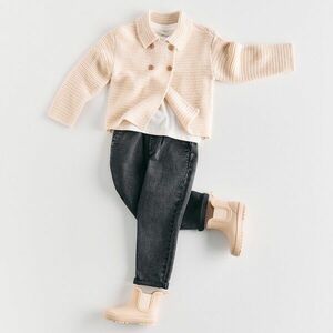 Reserved - Elöl gombos kardigán - Bézs kép