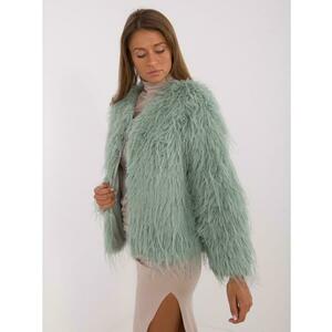 Pisztácia színű női bőrkabát béléssel kép