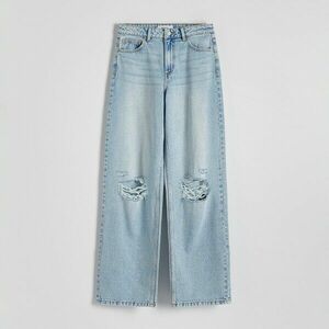 Reserved - Wide leg, szaggatott farmer - Kék kép