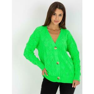 Fluoreszkáló zöld pulóver átlátszó mintával RUE PARIS kép