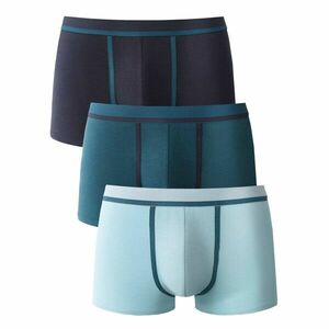 3 darabos boxeralsó készlet kényelmes, elasztikus derékpánttal és kontrasztos szegéllyel. kép