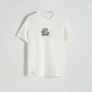 Reserved - Regular szabású póló mintával - Krém kép