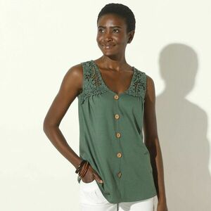 Felső gombokkal és makraméval kép