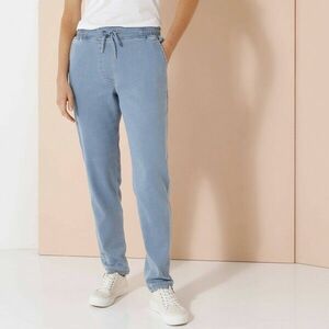 Farmerből készült, rugalmas derekú szabadidőnadrág kép