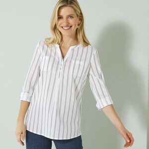 Csíkos tunika tunika nyakkivágással kép