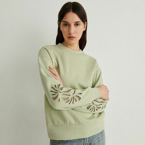 Reserved - Hímzett pulóver - Zöld kép