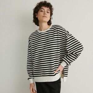 Reserved - Oversized, csíkos melegítőfelső - Fekete kép