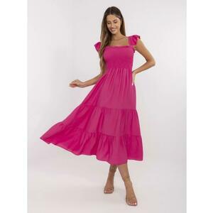 Fukszia pánt nélküli nyári ruha kép