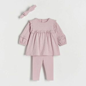 Reserved - Szett pamutból, fejpánttal - Rózsaszín kép