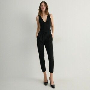 Reserved - Sima nadrág megkötővel - Fekete kép