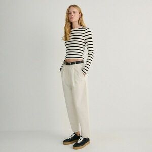 Reserved - Chino nadrág övvel - Krém kép