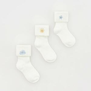 Reserved - 3 pár zokni - Krém kép