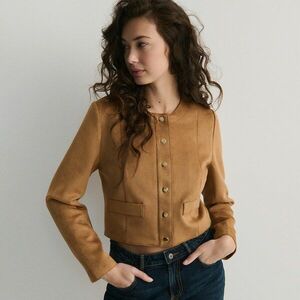 Reserved - Velúrhatású dzseki - Bézs kép