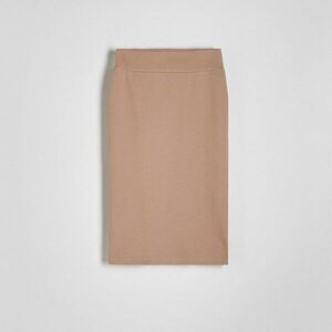 Reserved - Egyszerű midiszoknya - Bézs kép