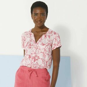 Blúz rövid ujjú és virágmintás blúz kép