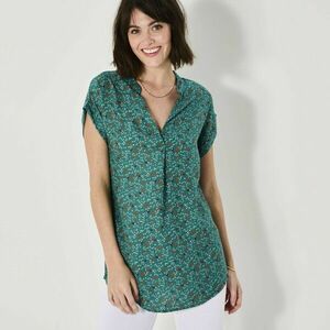 Tunika felhajtott ujjakkal és nyomtatással kép