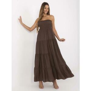 Barna maxiruha viszkóz övvel kép
