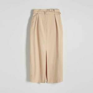 Reserved - Midi szoknya övvel - Bézs kép