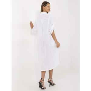 Fehér pamut ruha cipzár nélkül OCH BELLA kép