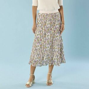 Hosszú, bővülő szoknya mintás mintával, kisebb testalkatúak számára kép