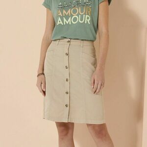 Egyenes szoknya gombokkal kép