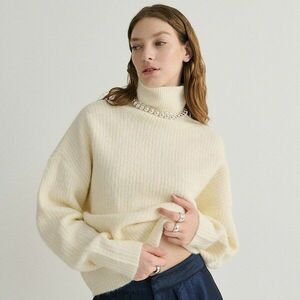 Reserved - Gyapjúkeverék pulóver - Fehér kép