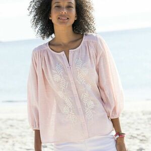 Blúz hímzéssel és 3/4 ujjal kép