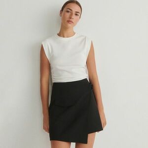 Reserved - Szoknya aszimmetrikus berakással - Fekete kép