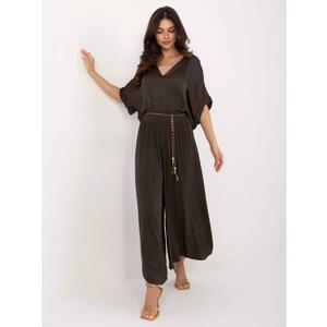 Sötétbarna széles nyári nadrág Surie OCH BELLA OCH BELLA kép