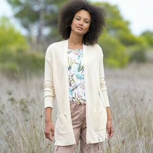 Hosszú pulóver rögzítés nélkül, 2 zsebbel kép