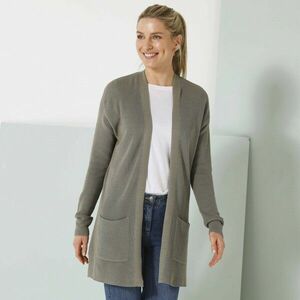 Hosszú pulóver rögzítés nélkül, 2 zsebbel kép