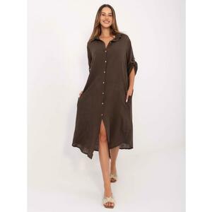 Sötétbarna pólós nyári ruha OCH BELLA kép