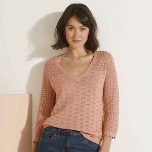 Csipke pulóver V-nyakkal kép