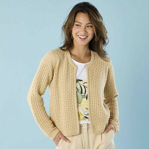 Rövid kardigán mintával, kisebb testalkatúak számára kép