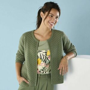 Rövid kardigán mintával, kisebb testalkatúak számára kép