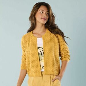 Rövid kardigán mintával, kisebb testalkatúak számára kép