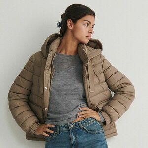 Reserved - Enyhén bélelt, steppelt dzseki - Barna kép