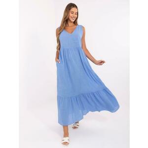 Kék maxiruha fodros fodros OCH BELLA kép