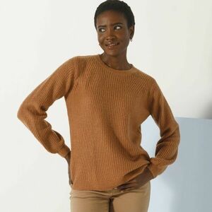 Pulóver kerek nyakkal és széles ujjakkal kép