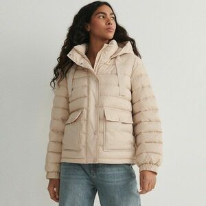 Reserved - Enyhén bélelt, steppelt dzseki - Krém kép