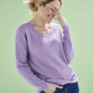 V-nyakú pulóver kép