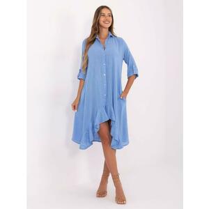 Kék aszimmetrikus pólóruha OCH BELLA kép