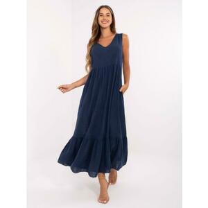 Sötétkék nyári ruha laza szabású OCH BELLA kép