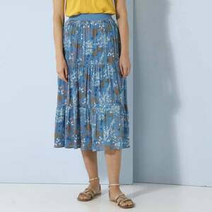 Midi fodros szoknya virágmintával kép